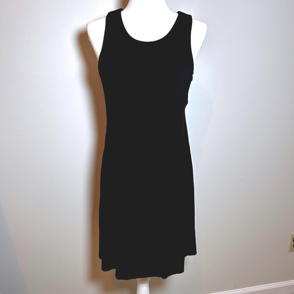 Donna Ricco Vintage Little Black Dress Medium Knit Jersey Party Holiday - Picture 1 of 7